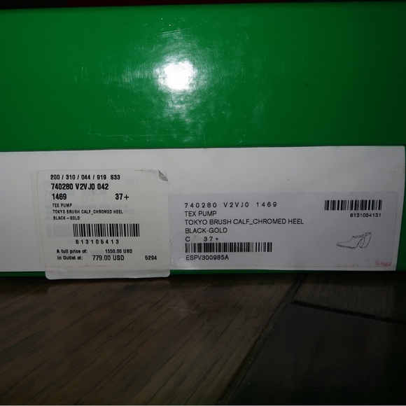 Bottega Veneta Tex Pumps Black/Gold – Never Worn, Box & Dust Bag - Picture 8 of 11